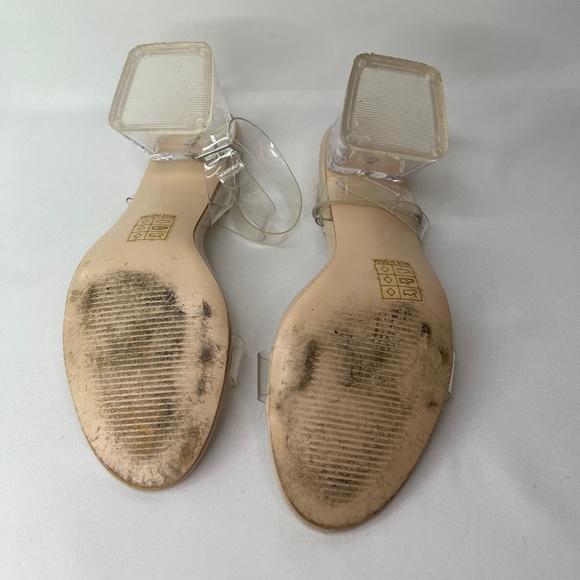 Clear Opened-Toe Block Heels - Picture 7 of 7
